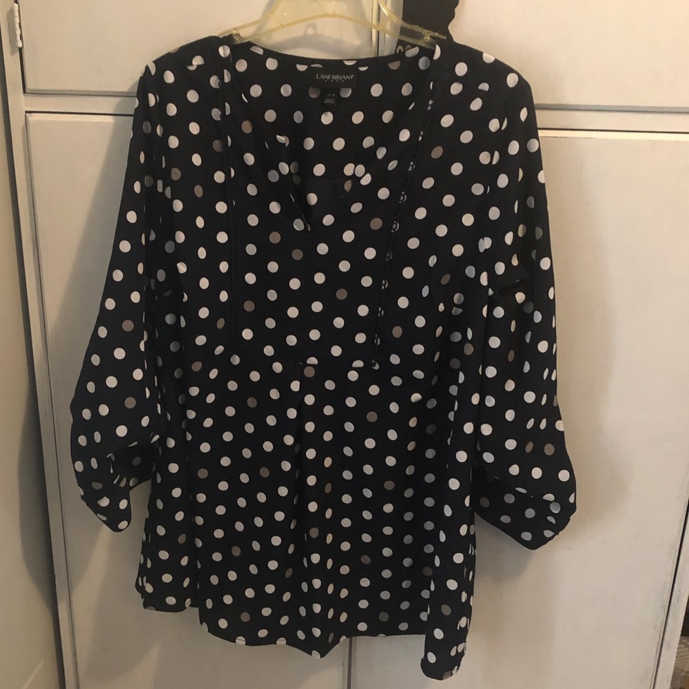 Lane Bryant 14/16 Ladies Top Polka Dot